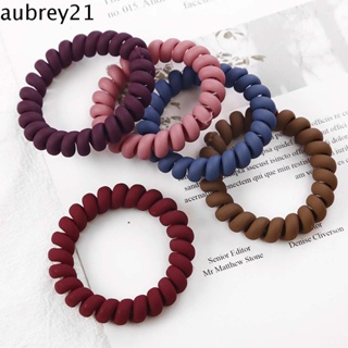 Aubrey1 ยางรัดผมหางม้า แบบยืดหยุ่น ขนาดใหญ่ สีพื้น สําหรับผู้หญิง