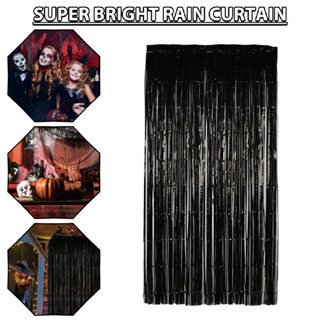 Foil Fringe Curtains Metallic Tinsel Curtain Glitter Foil Backdrop Party Decor