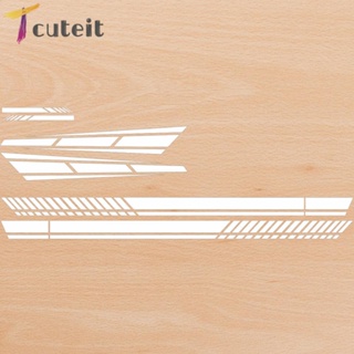 Tcuteit สติกเกอร์ PVC ป้องกันรอยแตก สําหรับติดตกแต่งรถยนต์ 6 ชิ้น