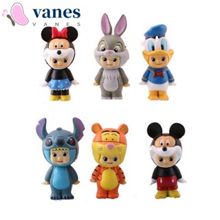 Vanes1 ตุ๊กตาฟิกเกอร์ รูปการ์ตูนมิกกี้เมาส์ 6 ชิ้น ต่อชุด