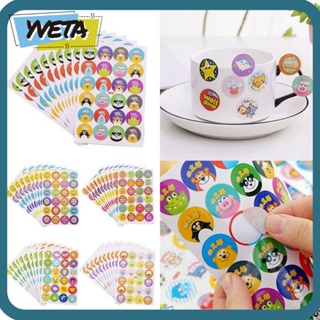 Yveta สติกเกอร์ฉลาก ลายการ์ตูนสัตว์น่ารัก สําหรับติดตกแต่ง