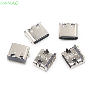 Damao แจ็คเชื่อมต่อ Type-C 16pin DIY สําหรับชาร์จโทรศัพท์มือถือ Micro Usb SMD