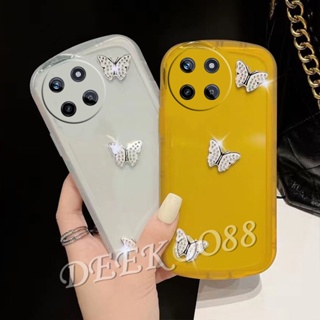 พร้อมส่ง เคสโทรศัพท์มือถือ TPU แบบนิ่ม ลายผีเสื้อ ประดับเพชร สําหรับ Realme11 RealmeC51 Realme 11 C51 NFC 4G 5G 2023