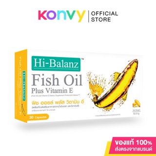 Hi-Balanz Fish Oil Plus Vitamin E 30 Capsules.