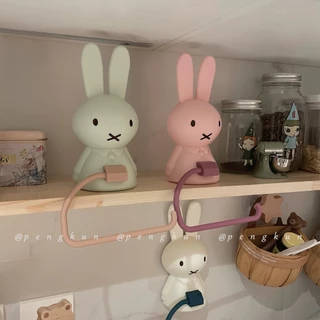 ตะขอแขวนผ้าขนหนู ลายกระต่ายน่ารัก สีตัดกัน แบบสร้างสรรค์ สําหรับห้องน้ํา ห้องครัว