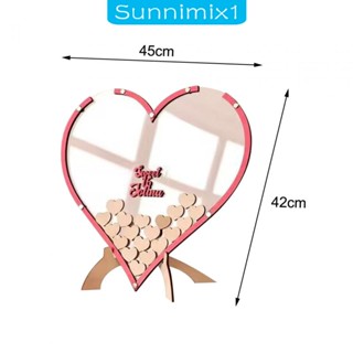 [Sunnimix1] ป้ายหนังสือแขก งานแต่งงาน / กรอบหนังสือแขกหัวใจ / กล่องวางหนังสือแขก สไตล์โบโฮ / สมุดลงลายมือ สําหรับวันเกิดเด็กจบการศึกษา