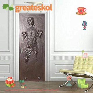 Greateskol ภาพจิตรกรรมฝาผนัง PVC กันน้ํา มีกาวในตัว ขนาด 77X200 ซม. สําหรับตกแต่งห้องนอน ห้องนั่งเล่น