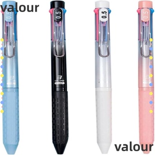 Valour ปากกาลูกลื่น ปากกาเจล 0.5 มม. 4 ชิ้น พลาสติก สามสี สําหรับสํานักงาน