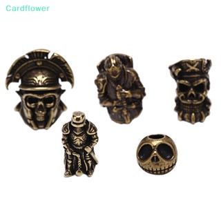 &lt;Cardflower&gt; ลูกปัดทองเหลือง สไตล์วินเทจ สําหรับร่ม เชือกพาราคอร์ด 1 ชิ้น