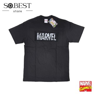 SO.BEST เสื้อยืดมาร์เวล Marvel เทาเข้ม  ลิขสิทธิ์แท้ / ผ้าสีเทาเข้มสกรีนหน้า