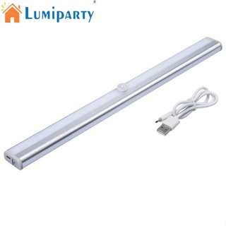 Lumiparty ไฟกลางคืน Led 20 ดวง พร้อมแถบแม่เหล็ก ใช้แบตเตอรี่ โคมไฟอินฟราเรด เซนเซอร์ตรวจจับการเคลื่อนไหว Pir