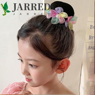 Jarred เด็ก ตาข่ายซาลาเปา ตาข่าย มุก ดอกไม้ ผม ตาข่าย ที่มองไม่เห็น Scrunchies เชือกผม สายรุ้ง บัลเล่ต์ ซาลาเปา ทุกวัน