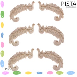 Pista กรอบลิ้นชักไม้แกะสลัก ขนาด 8.5x4.5 ซม. ไม่ลงสี สําหรับตกแต่งโต๊ะเครื่องแป้ง