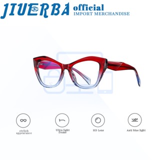 JIUERBA แฟชั่นใหม่ สไตล์ตะวันตก TR90 ป้องกันแสงสีฟ้า ตาแมว คลาสสิก แว่นตาคอมพิวเตอร์ ป้องกันรังสี สําหรับผู้ชายและผู้หญิง