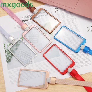 Mxgoods เคสอลูมิเนียมอัลลอย พร้อมเชือกเส้นเล็ก สําหรับใส่บัตรประจําตัวประชาชน บัตรรถบัส