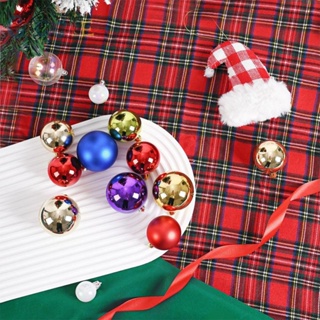 ⭐NEW ⭐24pcs 8CM Christmas Ball Ornament Painted Christmas Tree Pendant Decorations