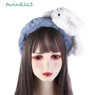 Twinkle1 ที่คาดผม ผ้ากํามะหยี่ขนนิ่ม ลายการ์ตูนหมีน่ารัก สร้างสรรค์ เครื่องประดับผม สําหรับผู้หญิง