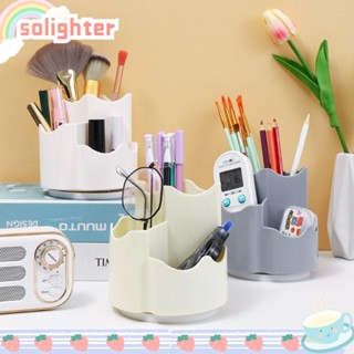 SOLIGHTER ถังพลาสติก แบบตั้งโต๊ะ สไตล์สร้างสรรค์ สําหรับใส่ปากกา