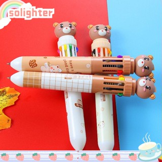 SOLIGHTER ปากกาเจล 10 สี 4 ชิ้น/ชุด