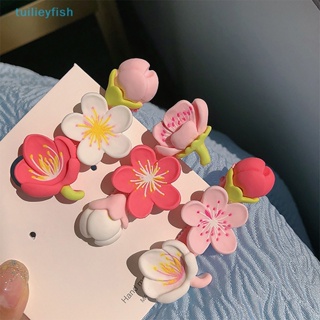 【tuilieyfish】กิ๊บติดผม รูปดอกซากุระ สีชมพู สไตล์เกาหลี สําหรับผู้หญิง【IH】