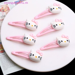 Strongaroetrtu Kawaii Hello Kitty กิ๊บติดผม รูปหยดน้ํา สีชมพู เครื่องประดับแฟชั่น สําหรับเด็ก