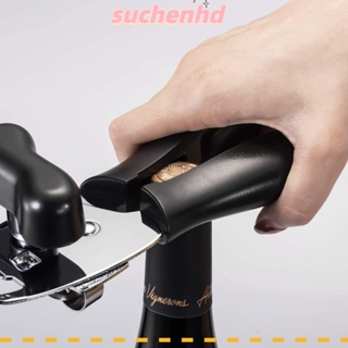 Suchenhd ที่เปิดกระป๋อง สเตนเลส อเนกประสงค์ จับง่าย ปลอดภัย พร้อมมือจับนิ่ม สีดํา สําหรับเปิดกระป๋อง