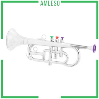 [Amleso] เครื่องดนตรีทรัมเป็ต ทนทาน สีทอง สําหรับเด็ก