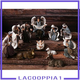 [Lacooppia1] ชุดฟิกเกอร์ เพ้นท์มือ รูปคริสต์มาส ขนาด 15 ซม. สําหรับเด็ก 12 ชิ้น