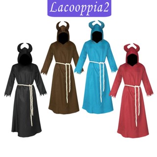 [Lacooppia2] เสื้อคลุมคอสเพลย์อัศวิน พร้อมฮู้ด สําหรับปาร์ตี้ งานรื่นเริง