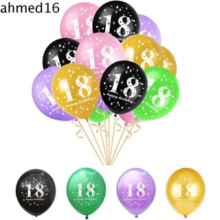 Ahmed ลูกโป่งยาง พิมพ์ลาย สีทอง 12 นิ้ว สําหรับตกแต่ง