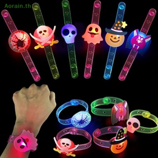 # ใหม่ กําไลข้อมือเรืองแสง LED ลายการ์ตูนกะโหลกผี โครงกระดูก สําหรับปาร์ตี้ฮาโลวีน 2 ชิ้น