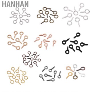 Hanhan 200Pcs Screw Eye Pins Bright Shiny Hand Grinding Polishing Multiple Colors Available for Jewelry Making