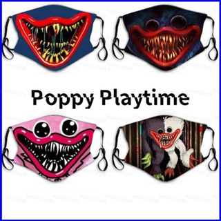 Gp1 Poppy Playtime Huggy Wuggy หน้ากากอนามัย ผู้ใหญ่ สีดํา ล้างทําความสะอาดได้ นํากลับมาใช้ใหม่ได้ สไตล์เกาหลี ป้องกันฝุ่น แฟชั่น น้ําแข็งนุ่ม S