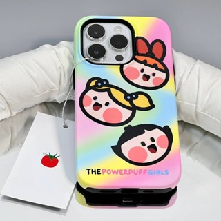 เคสป้องกันโทรศัพท์มือถือ ลายการ์ตูนกราฟฟิตี้ Powerpuff Girls น่ารัก สําหรับ Apple Iphone 14 13ProMax 15 12 11 14pro