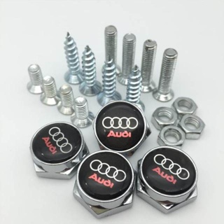 ชุดสกรูล็อคป้ายทะเบียนรถยนต์ กันขโมย สําหรับ audi A3 A4L A6L Q3 Q5L A5 RS5 Q7