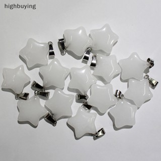 [highbuying] จี้หินธรรมชาติ รูปดาวห้าแฉก สําหรับทําเครื่องประดับ สร้อยคอ สร้อยข้อมือ DIY พร้อมส่ง