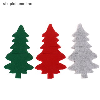 [simplehomeline] ใหม่ พร้อมส่ง กระเป๋าใส่ช้อนส้อม ลายคริสต์มาส กวางเอลก์ ขนาด 1 มม. 4 ชิ้น