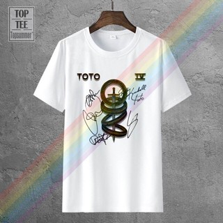 เสื้อยืด พิมพ์ลายกราฟฟิคโลโก้ Toto Band สีดํา สําหรับผู้ชาย ไซซ์ S 3Xl