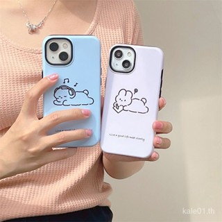 เคสโทรศัพท์มือถือ ลายแมว ลูกสุนัข 2 in 1 สําหรับ iPhone 14pro iPhone13 11 12