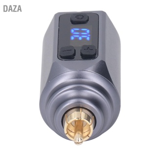 DAZA แหล่งจ่ายไฟสักไร้สาย 3-12V ปรับอินเทอร์เฟซ RCA แบตเตอรี่เครื่องสักความจุ 1500mAh