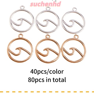 Suchenhd จี้แหวนเงินทิเบตโบราณ ทรงกลม 2 สี สําหรับทําเครื่องประดับ สร้อยคอ สร้อยข้อมือ DIY