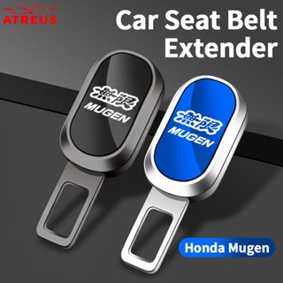 Honda Mugen หัวเข็มขัดนิรภัย แบบขยาย ชุบไฟฟ้า หัวเข็มขัดนิรภัยรถยนต์ แบบโลหะผสมสังกะสี หัวเสียบเข็มขัดนิรภัย สำหรับ Honda civic 11th gen fd fc eg fk HRV Jazz City Mugen Fit Vezel Accord BRV WRV Stream