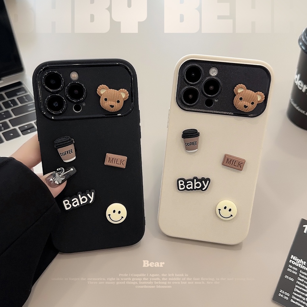 เคสซิลิโคน tpu ลายหมีสามมิติ กันตก สําหรับ apple iphone 11 12 13 14 15 pro max x xr xs max 7 8 plus se2020