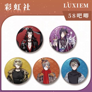 Nijisanji Luxiem ใหม่ เข็มกลัด ทรงกลม ลาย Mysta Ike Vox Shu Luca 58 มม. สําหรับตกแต่งกระเป๋า