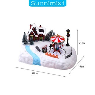 [Sunnimix1] รูปปั้นเครื่องดนตรี มีไฟ LED ของขวัญคริสต์มาส สําหรับตกแต่งบ้าน