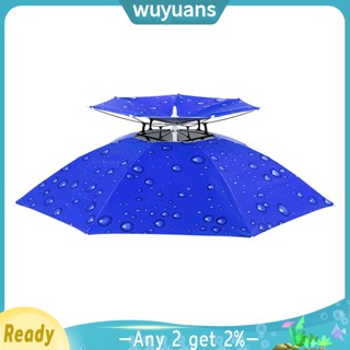 Wuyuans หมวกร่มกันแดด ป้องกันรังสีอัลตราไวโอเลต แบบสองชั้น สําหรับตกปลากลางแจ้ง