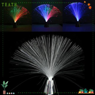 Teath โคมไฟไฟเบอร์ออปติก LED รูปดาวสวยงาม ของขวัญ สําหรับตกแต่งบ้าน