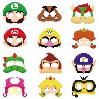 หน้ากาก ลายการ์ตูน Super Mario Bros Luigi Daisy Yoshi Toad เหมาะกับของขวัญ ของเล่นสําหรับเด็ก