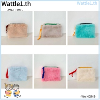 Wttle กระเป๋าสตางค์ ทรงสี่เหลี่ยม ขนาดเล็ก สีพื้น น่ารัก สําหรับผู้หญิง