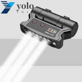 Yolo คลิปไฟหน้า LED กันน้ํา แบบชาร์จไฟได้ สําหรับเดินป่า